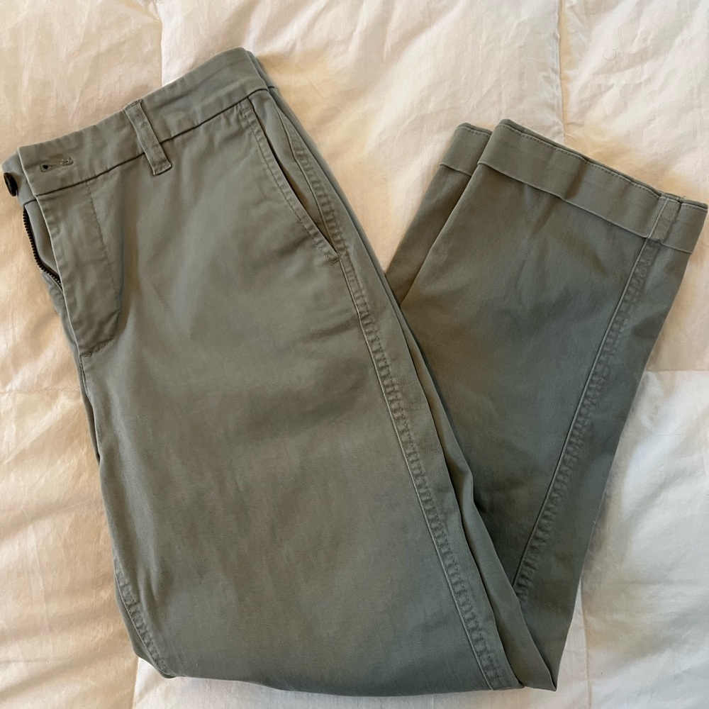 J.Crew Girlfriend Chino Pant (gray/green) Size 8